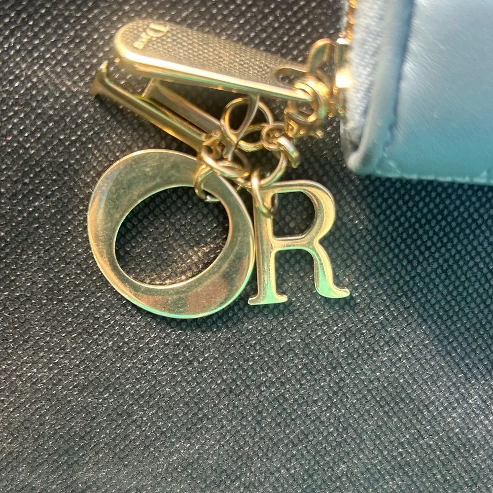 Lady Dior Voyageur Wallet Cloud Blue Cannage Lambskin